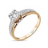 Золотое кольцо с бриллиантами, 1513488