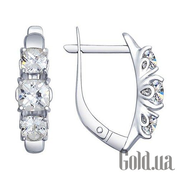 Купить SOKOLOV Серебряные серьги со Swarovski Zirconia