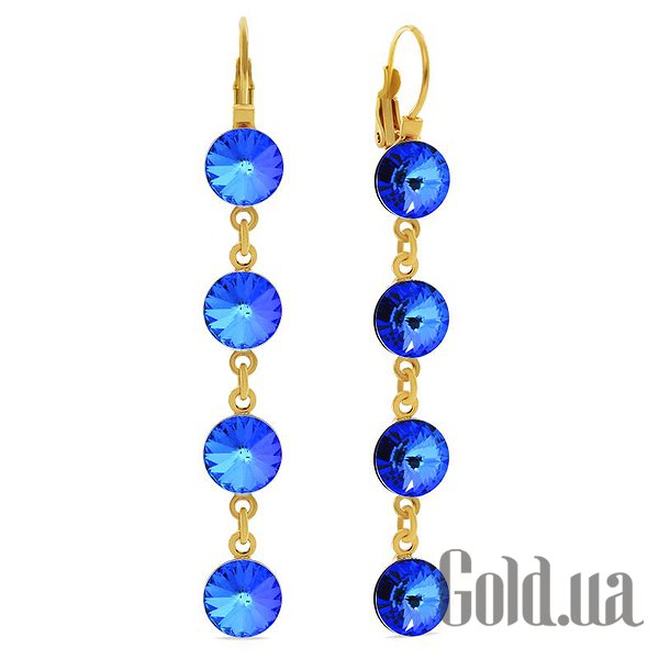 

Серьги с подвесками Kobi, Желтый, Серьги с кристаллами Swarovski в позолоте