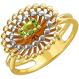Женское золотое кольцо с хризолитом, 1604880