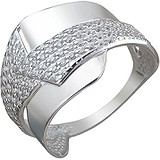 Женское серебряное кольцо с куб. циркониями, 1615376