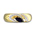 Женское золотое кольцо с бриллиантами и сапфиром - фото 2