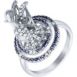 Женское золотое кольцо с бриллиантами и сапфирами, 1646864