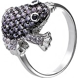 Женское серебряное кольцо с куб. циркониями, 1669392