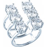 Женское серебряное кольцо с куб. циркониями, 1676560