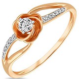 Золотое кольцо с бриллиантами, 1700880