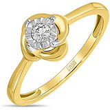 Золотое кольцо с бриллиантом, 1703440