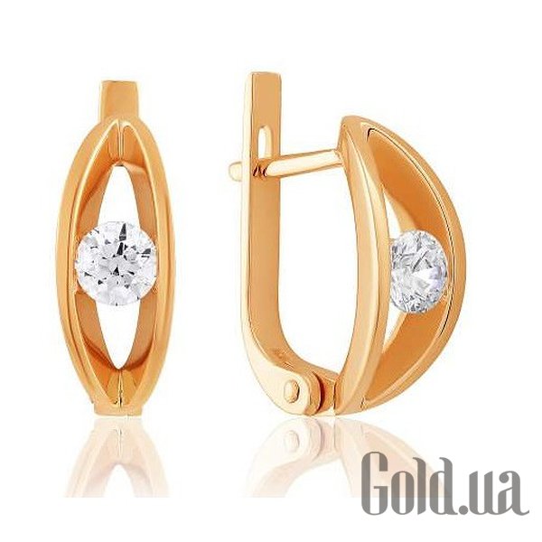 

Серьги Украина, Золотые серьги с Swarovski Zirconia