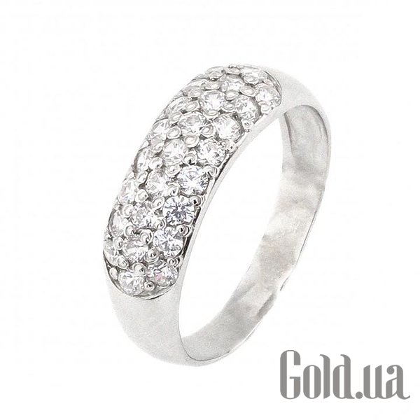 

Обручальное кольцо Украина, Серебряное обручальное кольцо с куб. циркониями, 17.5