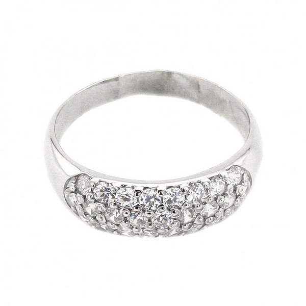 Серебряное обручальное кольцо с куб. циркониями DIA11381-3 – изображение 2
