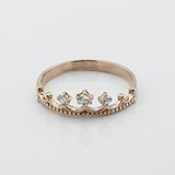 Жіноча золота каблучка з куб. цирконіями, 1766928