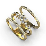 Женское золотое кольцо с бриллиантами, 1768976