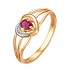 Золотое кольцо с рубином - фото 1