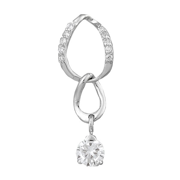 Срібний кулон з куб. цирконіями