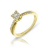 Золотое кольцо с бриллиантами, 822032