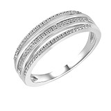 Женское серебряное кольцо с куб. циркониями, 141585