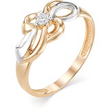 Женское золотое кольцо с бриллиантом, 1604369