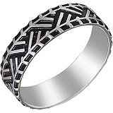 Мужское серебряное кольцо с эмалью, 1610769