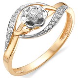 Женское золотое кольцо с бриллиантами, 1614097