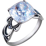 Женское серебряное кольцо с куб. циркониями, 1614609