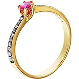 Женское золотое кольцо с рубином и бриллиантами, 1626897