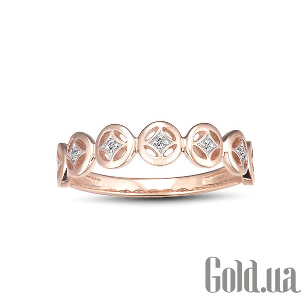 

Кольцо Lurie Jewelry, Женское золотое кольцо с бриллиантами, 17.5