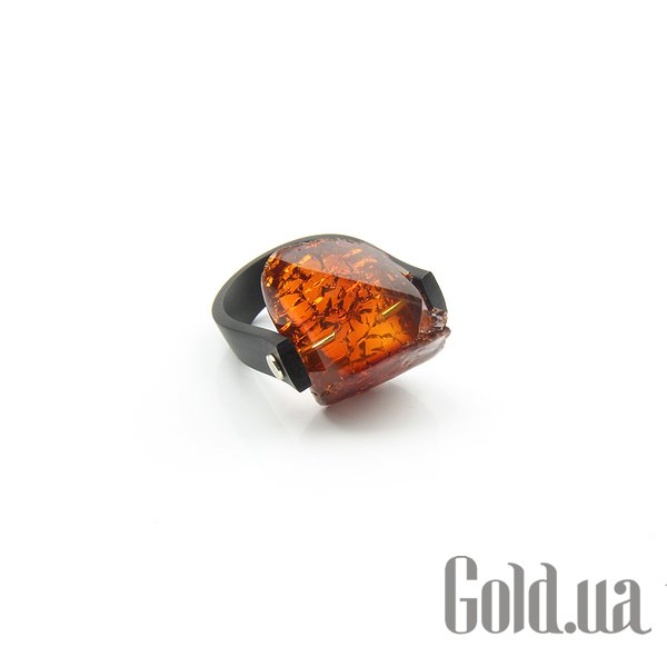 

Женские кольца Украина, Женское серебряное кольцо с янтарем и каучуком, 18