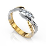 Женское золотое кольцо с бриллиантами, 1704465