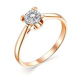 Золотое кольцо с бриллиантами, 1704721