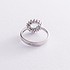 Женское серебряное кольцо с куб. циркониями и топазом - фото 3