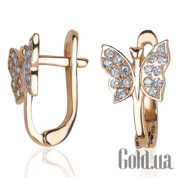 

Серьги Lurie Jewelry, Золотые серьги с цирконами