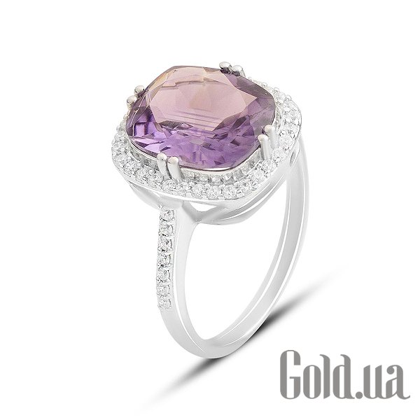 

Женские кольца Fresh Jewelry, Женское серебряное кольцо с куб. циркониями и аметистом, 17.5