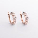 Золотые серьги с куб. циркониями