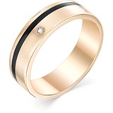 Золотое обручальное кольцо с бриллиантом, 1605650