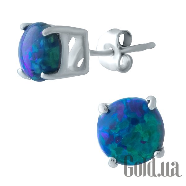 

Серьги-гвоздики Fresh Jewelry, Серебряные серьги с опалами