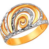 Женское серебряное кольцо в позолоте, 1625618