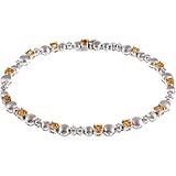 Женский золотой браслет с бриллиантами и цитринами, 1668114