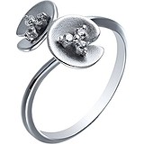 Женское серебряное кольцо с куб. циркониями, 1668882