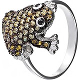 Женское серебряное кольцо с куб. циркониями, 1669394