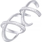 Женское серебряное кольцо с куб. циркониями, 1670418