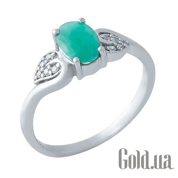 

Кольцо Fresh Jewelry, Серебряное кольцо с изумрудом и куб. циркониями, 17