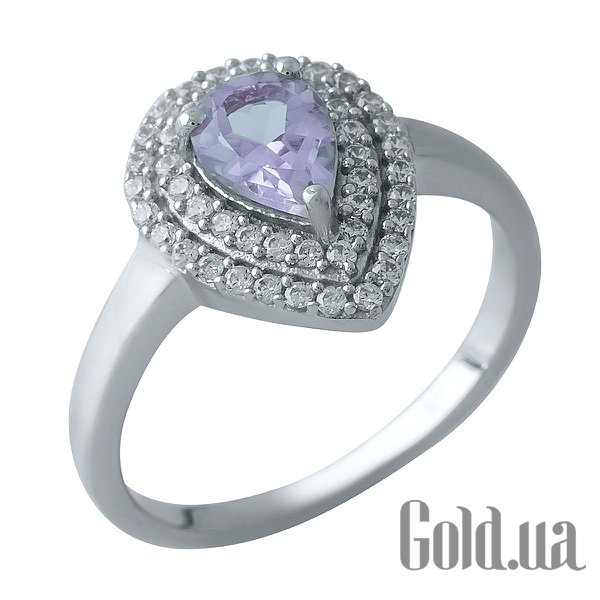 

Женские кольца Fresh Jewelry, Женское серебряное кольцо с аметистом и куб. циркониями, 18.5