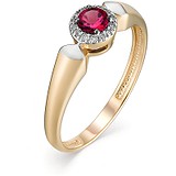 Женское золотое кольцо с рубином и бриллиантами, 1684754
