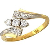 Женское золотое кольцо с бриллиантами, 1685010
