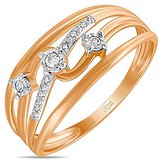 Женское золотое кольцо с бриллиантами, 1711890