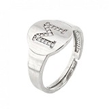 Женское серебряное кольцо с куб. циркониями (DIAK11582), фотографии
