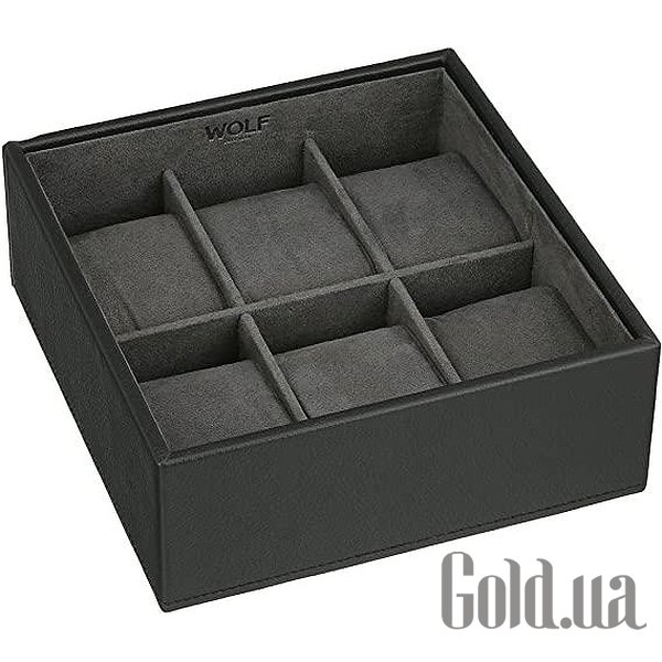 

Шкатулка для часов Wolf, Шкатулка для часов Stackable 6 pcs Watch Tray Blk 309703