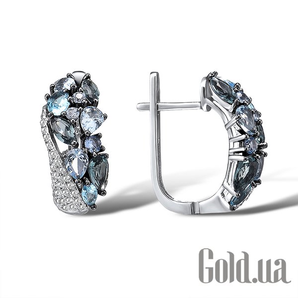 

Серьги Lurie Jewelry, Серебряные серьги с куб. циркониями, хрусталем и шпинелью