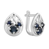 Серебряные серьги с сапфирами, 1794834