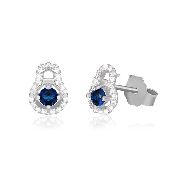 Серебряные серьги с куб. циркониями